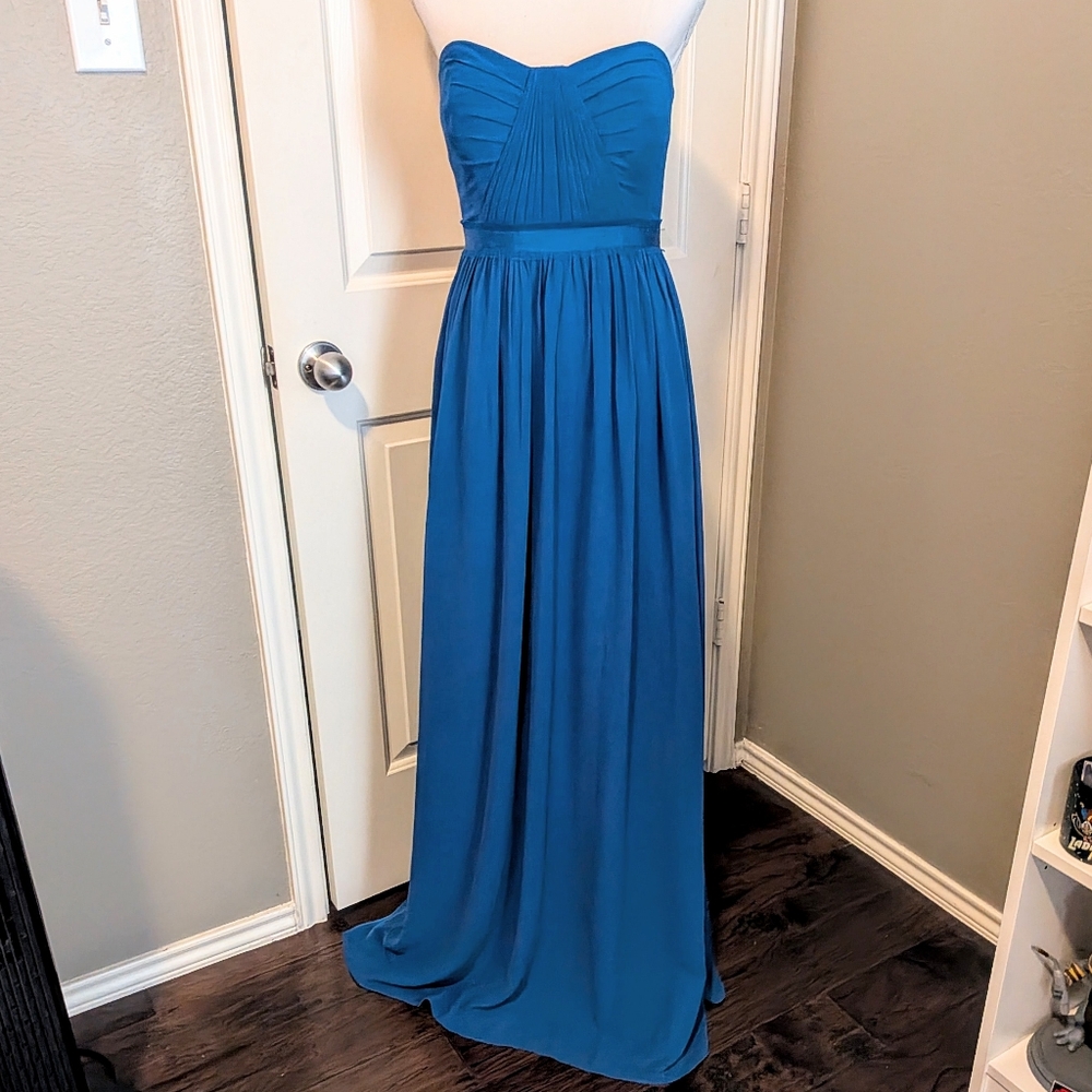 Camille La Vie Strapless Blue Gown